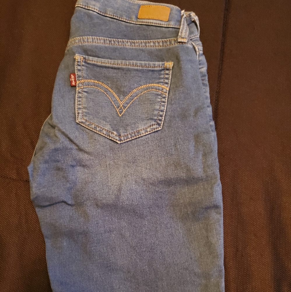 Skinny medium blue Levi jeans
